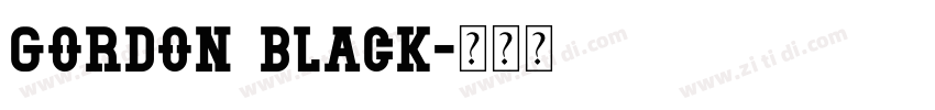 Gordon Black字体转换